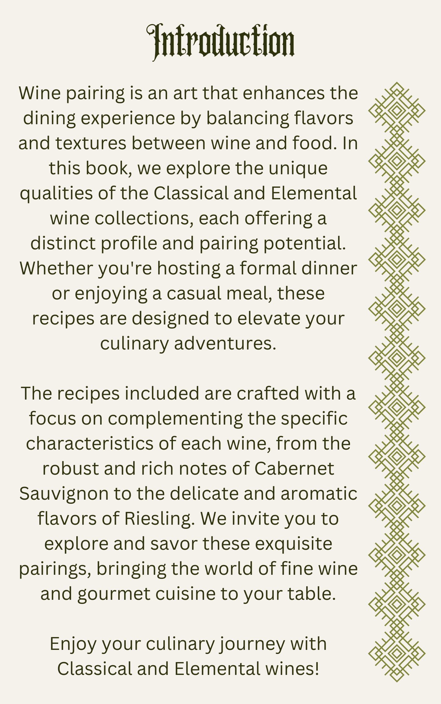Epicurean Pairings: Eine kulinarische Reise mit klassischen und elementaren Weinen